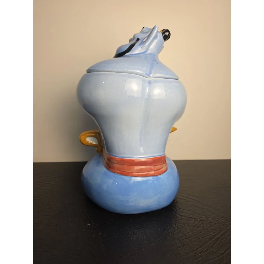 Treasure Craft Disney Aladdin Genie Ceramic Cookie Jar Collectible Kitchen Y2K